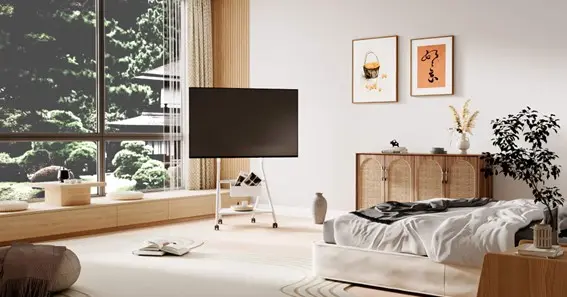 tv stand rolling