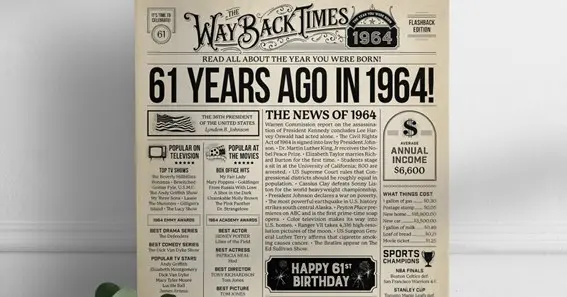 When Was 61 Years Ago